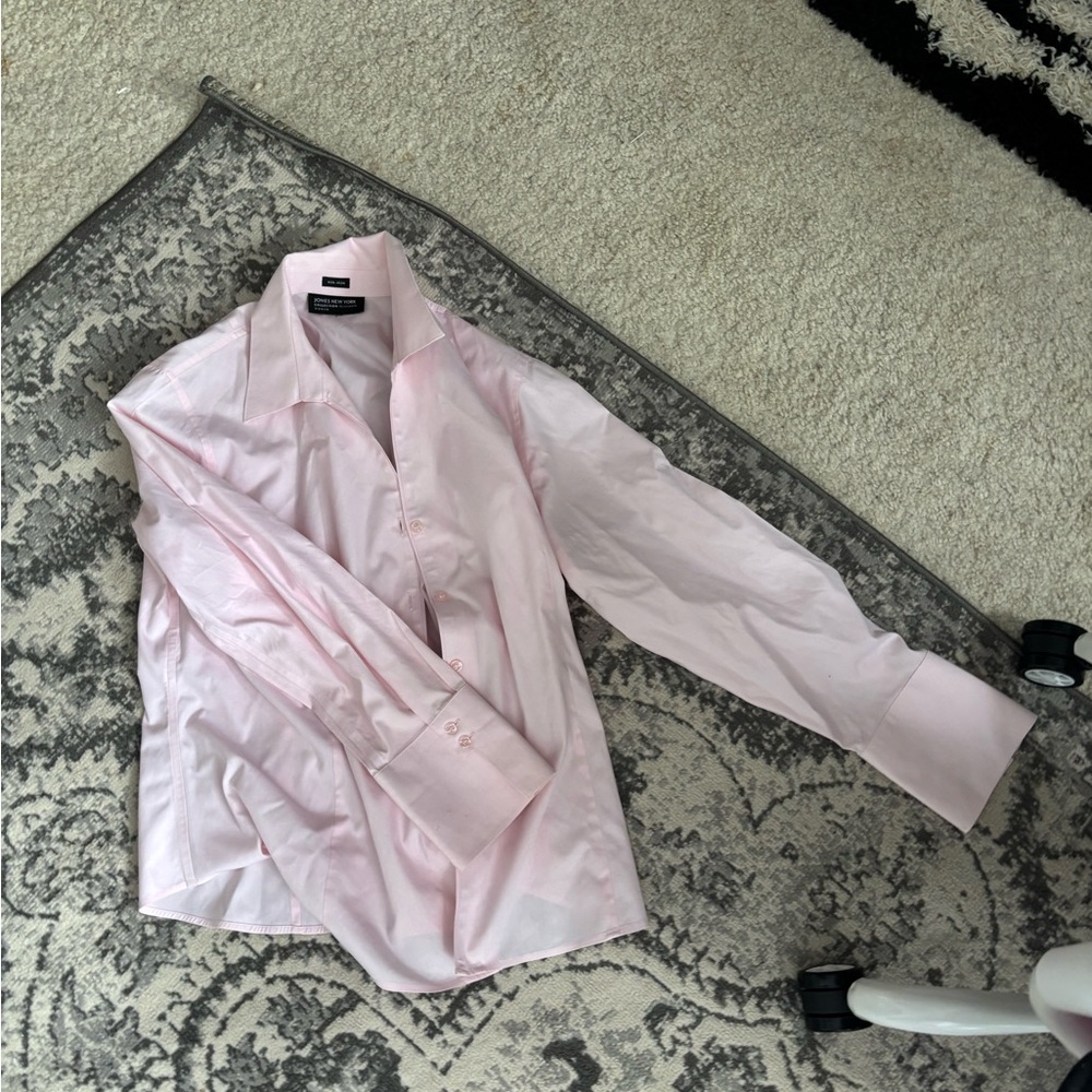 Pink button up blouse